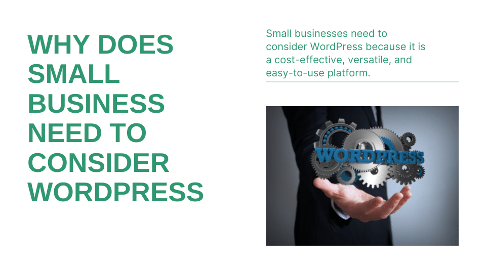 Why Does Small Business Need To Consider WordPress